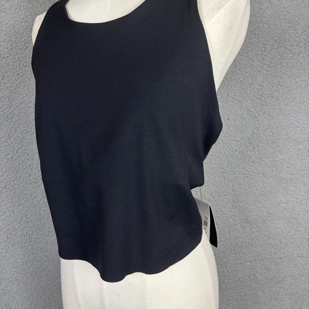 Nike Yoga Women's Dri-FIT Luxe Cropped Yoga Bra Tank Top Black Size 2XL. - Picture 4 of 12